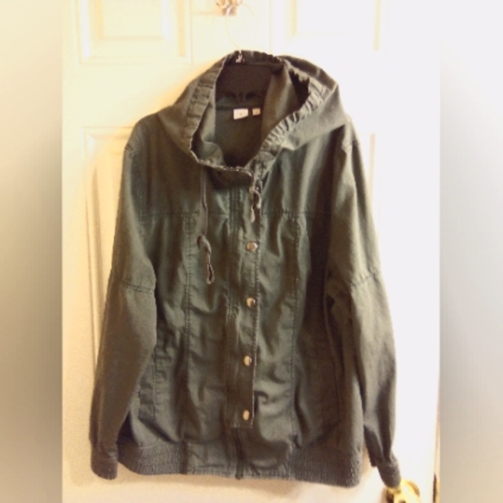 BP Olive Green Khaki Hooded Jacket Women's Size XL